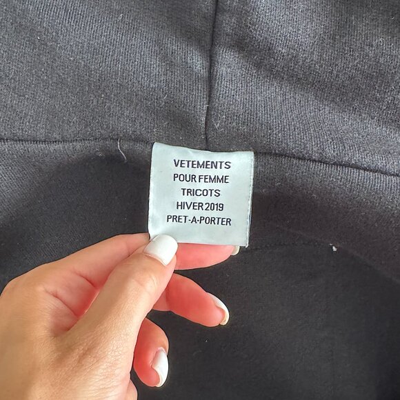 Vetements Hoodie Black for Women Size M - Picture 12 of 12
